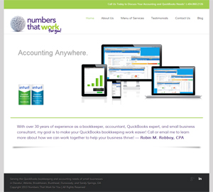 Numbers that Work for you, Accounting Website