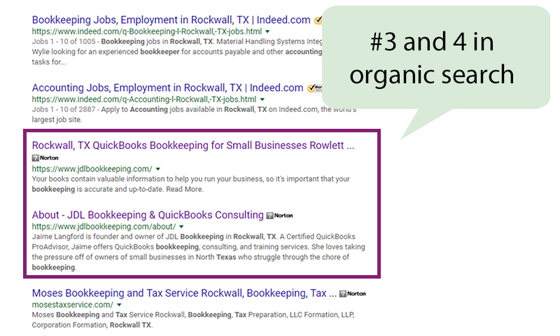3 and 4 position in Organic Search