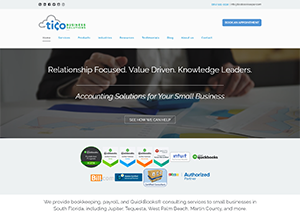 Tico Business Solutions, LLC Website Screenshot