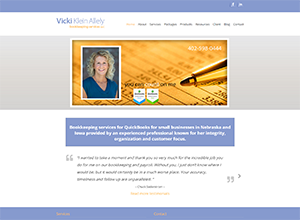 Vicki Klein Allely Bookkeeping Website Screenshot
