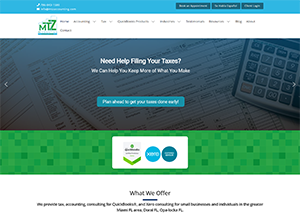 MTZ Accounting Solutions website Website Screenshot