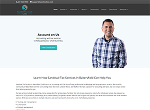 Sandoval Tax Website Screenshot