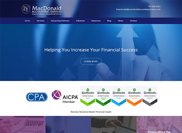 MacDonald Accounting Services Website Screenshot