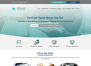 Stellar Accounting Solutions LLC Website Screenshot